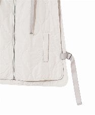 RNYAD12210 HIROKO BIS GRANDE(ヒロコ ビス グランデ) 【大きいサイズ】キルティングフーディージレ /洗える ライトグレー