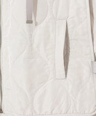 RNYAD12210 HIROKO BIS GRANDE(ヒロコ ビス グランデ) 【大きいサイズ】キルティングフーディージレ /洗える ライトグレー