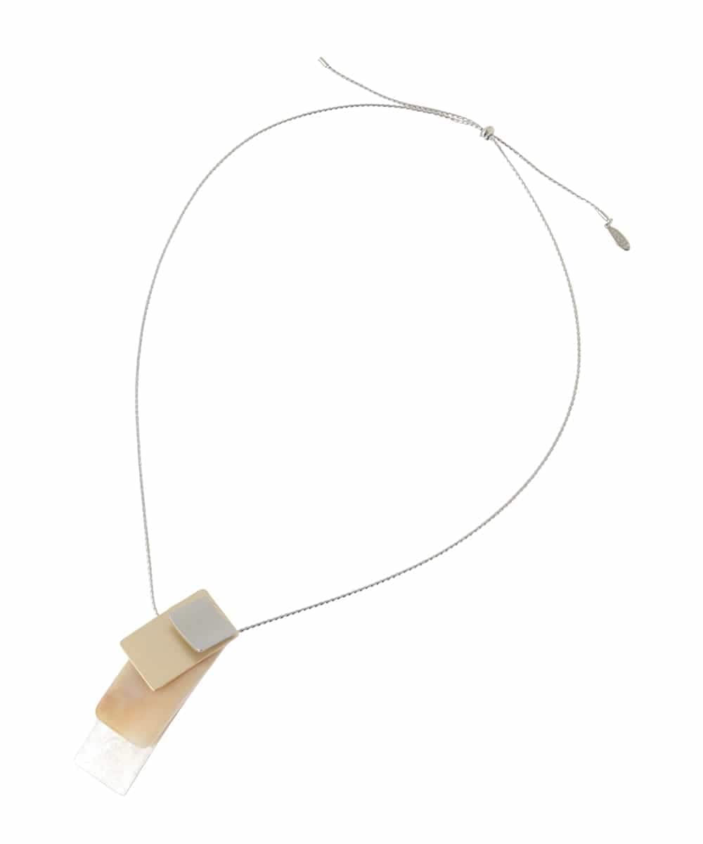 RP2AC02070 HIROKO BIS(ヒロコ ビス) MIXパーツスクエアデザインネックス シルバー