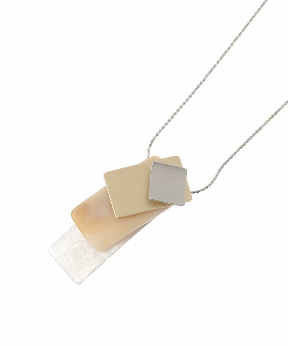 RP2AC02070 HIROKO BIS(ヒロコ ビス) MIXパーツスクエアデザインネックス シルバー