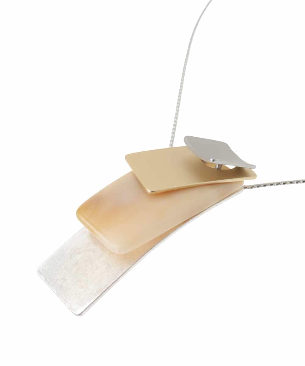 RP2AC02070 HIROKO BIS(ヒロコ ビス) MIXパーツスクエアデザインネックス シルバー