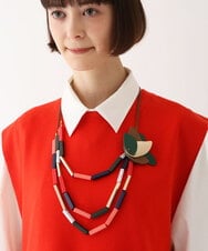 RP2AV01110 HIROKO BIS(ヒロコ ビス) カラーMIX三連ネックレス ゴールド