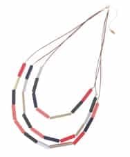 RP2AV01110 HIROKO BIS(ヒロコ ビス) カラーMIX三連ネックレス ゴールド