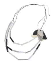 RP2AV01110 HIROKO BIS(ヒロコ ビス) カラーMIX三連ネックレス シルバー