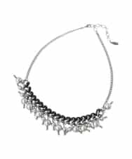 RP2AW03100 HIROKO BIS(ヒロコ ビス) パールチェーンショートネックレス ブラック