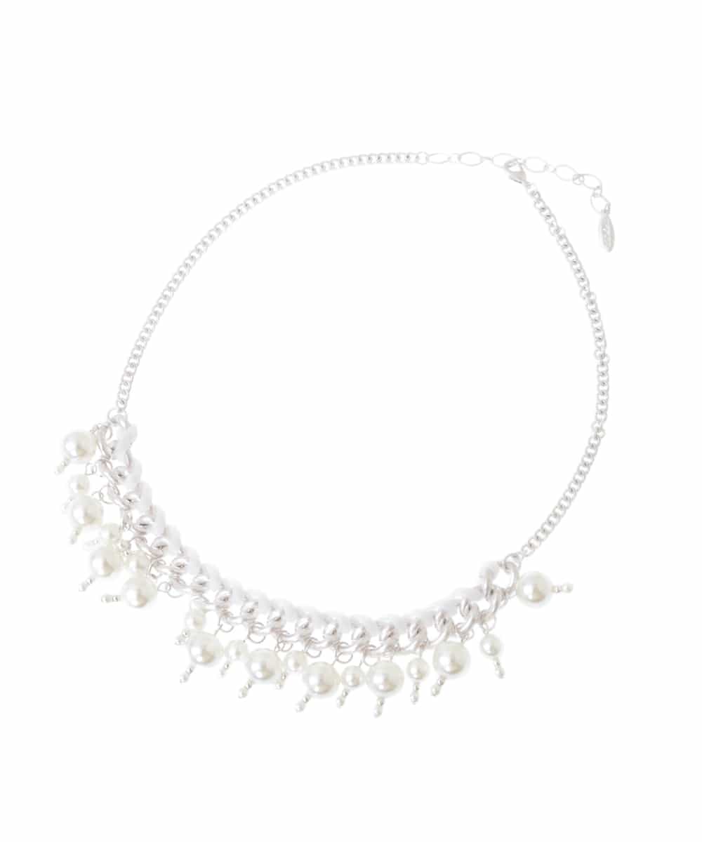 RP2AW03100 HIROKO BIS(ヒロコ ビス) パールチェーンショートネックレス シルバー