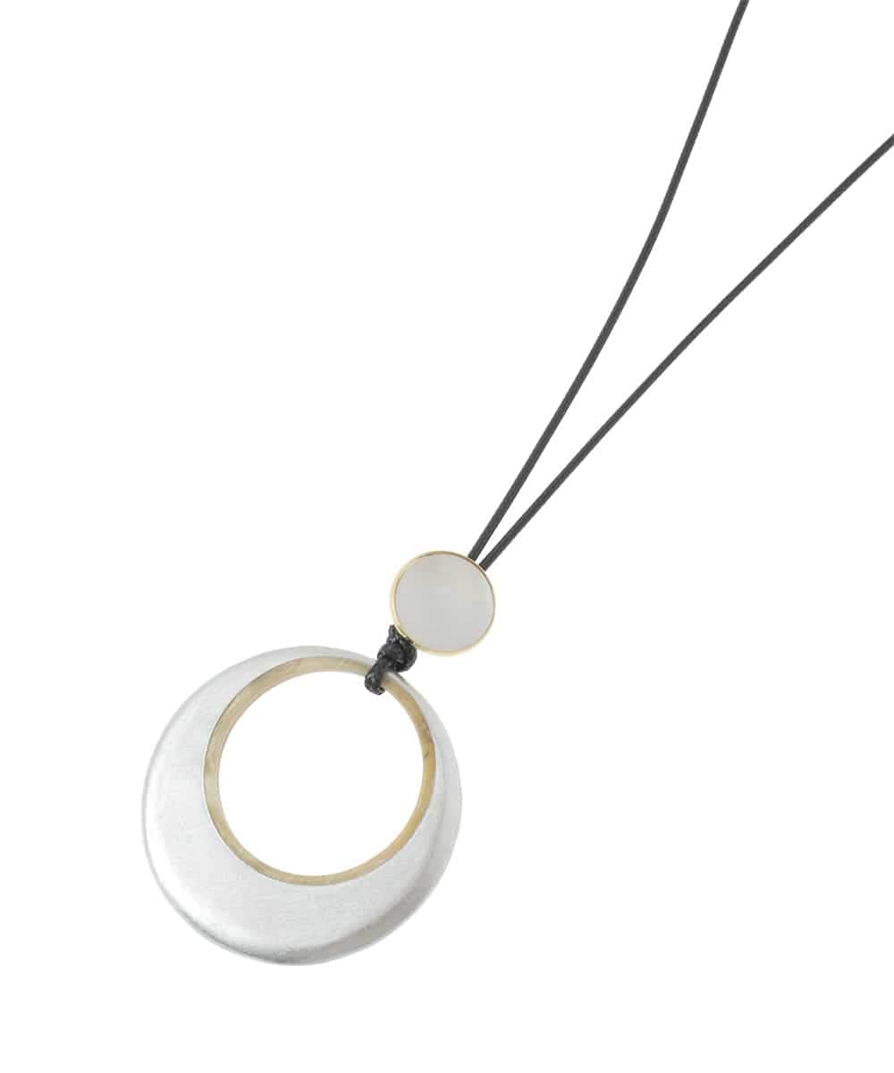 RP2ED21120 HIROKO BIS(ヒロコ ビス) シェルパール水牛ネックレス シルバー