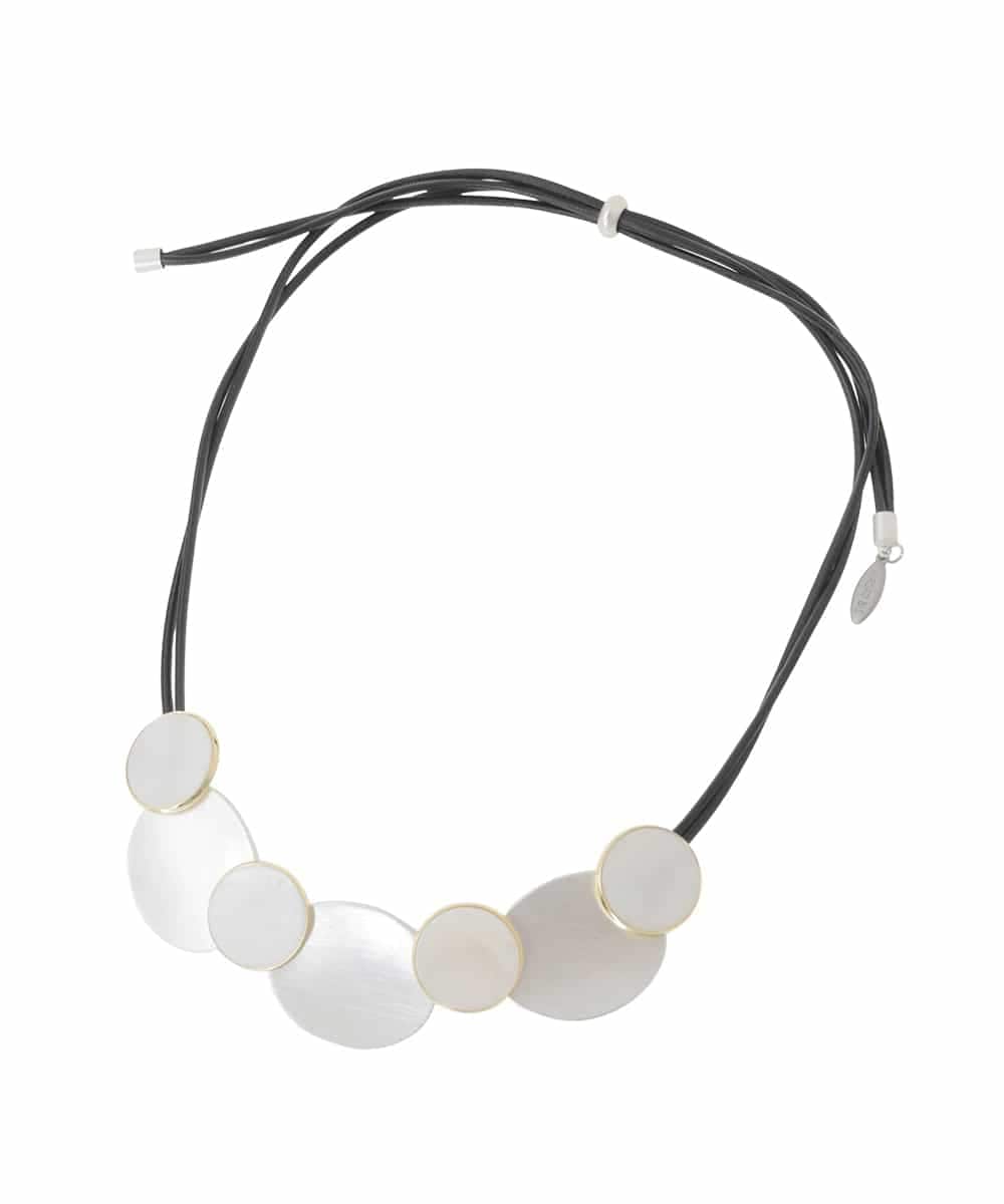 RP2ED22090 HIROKO BIS(ヒロコ ビス) シェルパールメタルショートネックレス シルバー