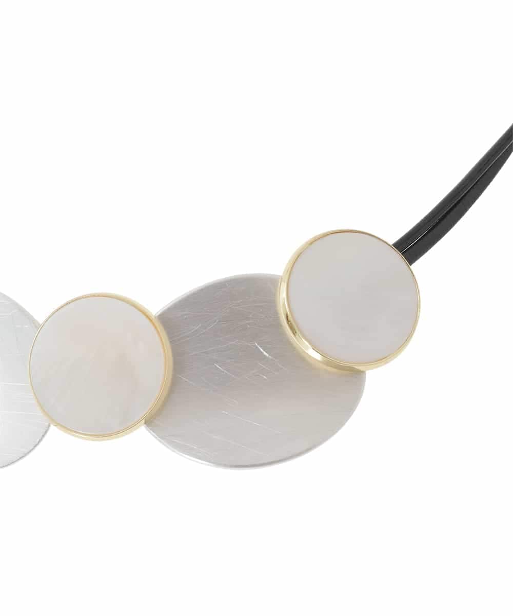 RP2ED22090 HIROKO BIS(ヒロコ ビス) シェルパールメタルショートネックレス シルバー