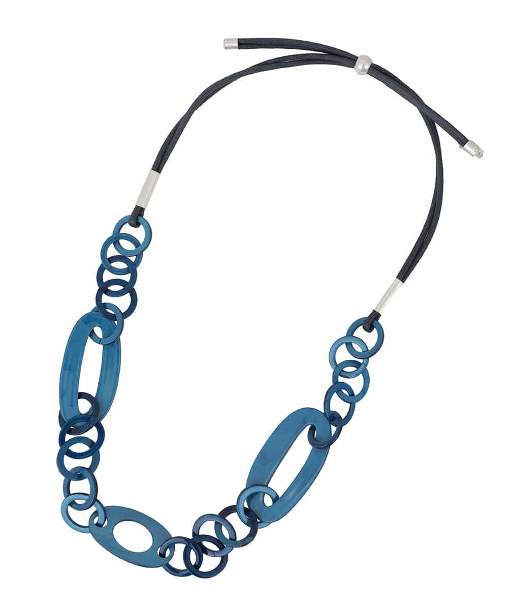 RP2FD04080 HIROKO BIS(ヒロコ ビス) マーブルリングネックレス ブルー