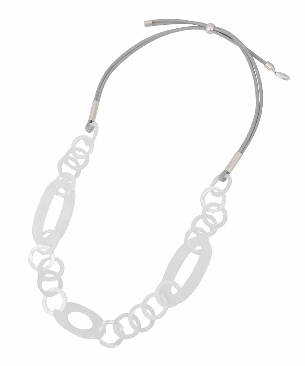RP2FD04080 HIROKO BIS(ヒロコ ビス) マーブルリングネックレス ホワイト