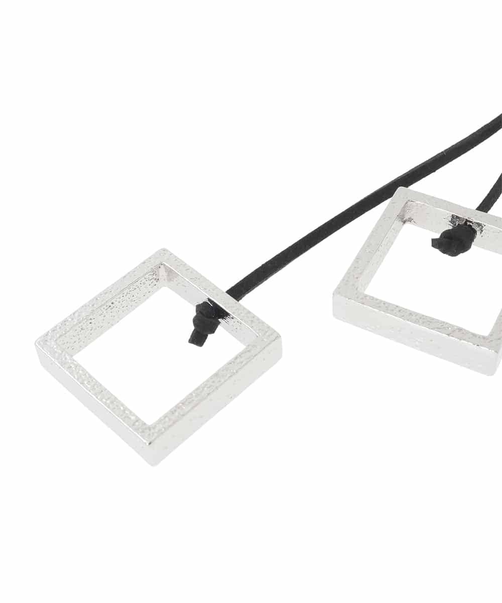 RP2FD12070 HIROKO BIS(ヒロコ ビス) ダブルスクエアメタルネックレス シルバー