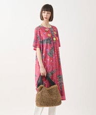 RP2GA03090 HIROKO BIS(ヒロコ ビス) マーブル樹脂サークル二連ネックレス ベージュ