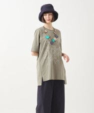RP2GA03090 HIROKO BIS(ヒロコ ビス) マーブル樹脂サークル二連ネックレス ベージュ