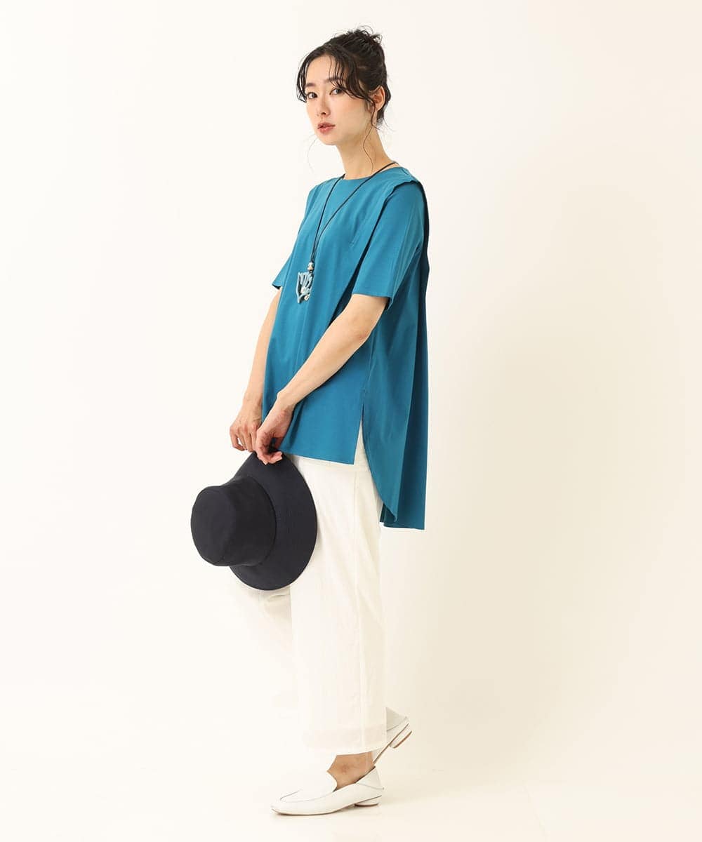 RP2GQ02100 HIROKO BIS(ヒロコ ビス) フラワーモチーフアクリルネックレス ブルー