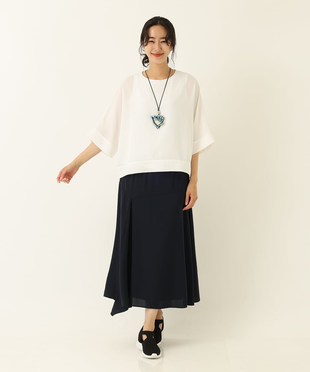 RP2GQ02100 HIROKO BIS(ヒロコ ビス) フラワーモチーフアクリルネックレス ブルー