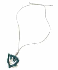 RP2GQ02100 HIROKO BIS(ヒロコ ビス) フラワーモチーフアクリルネックレス グリーン
