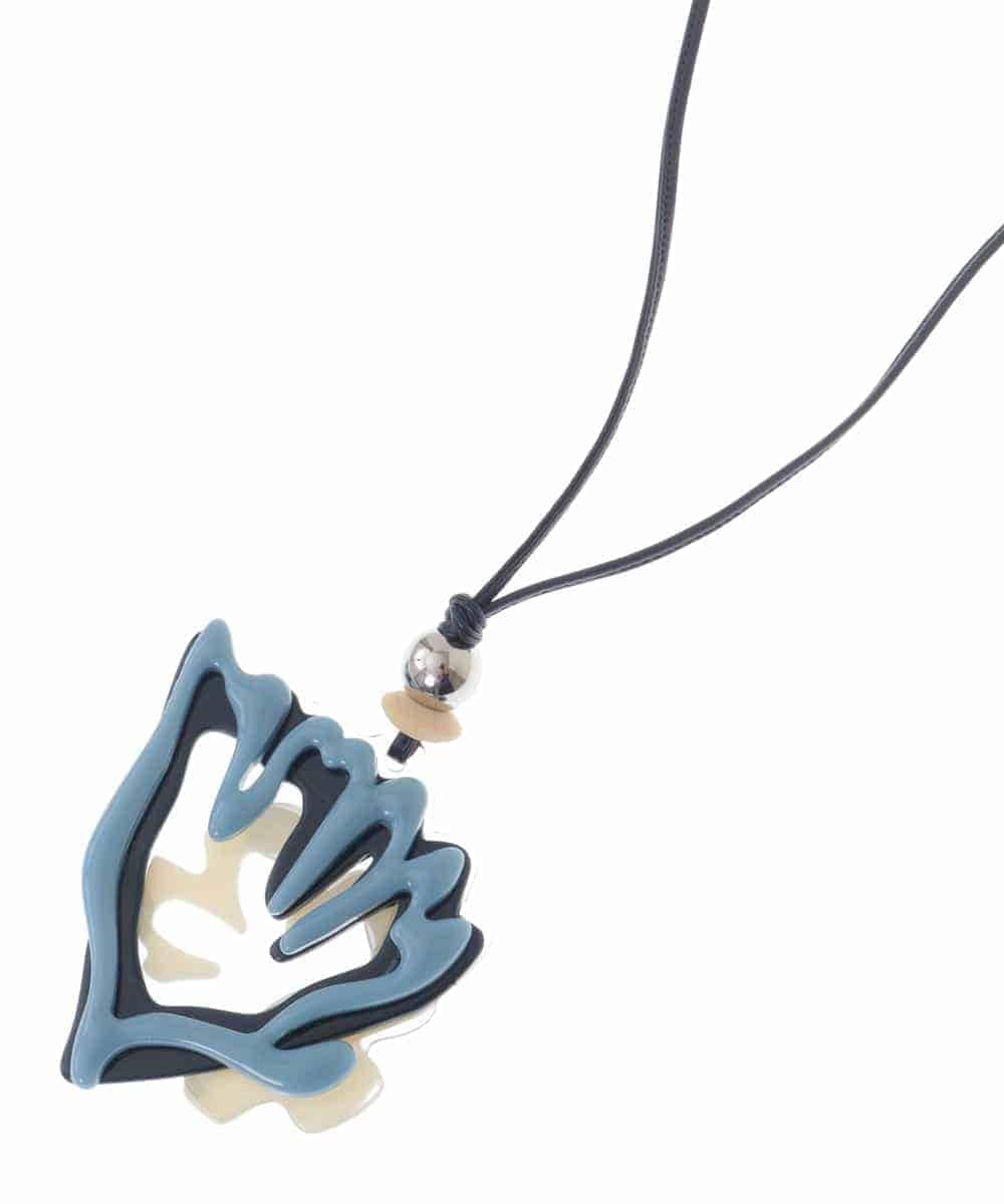RP2GQ02100 HIROKO BIS(ヒロコ ビス) フラワーモチーフアクリルネックレス ブルー