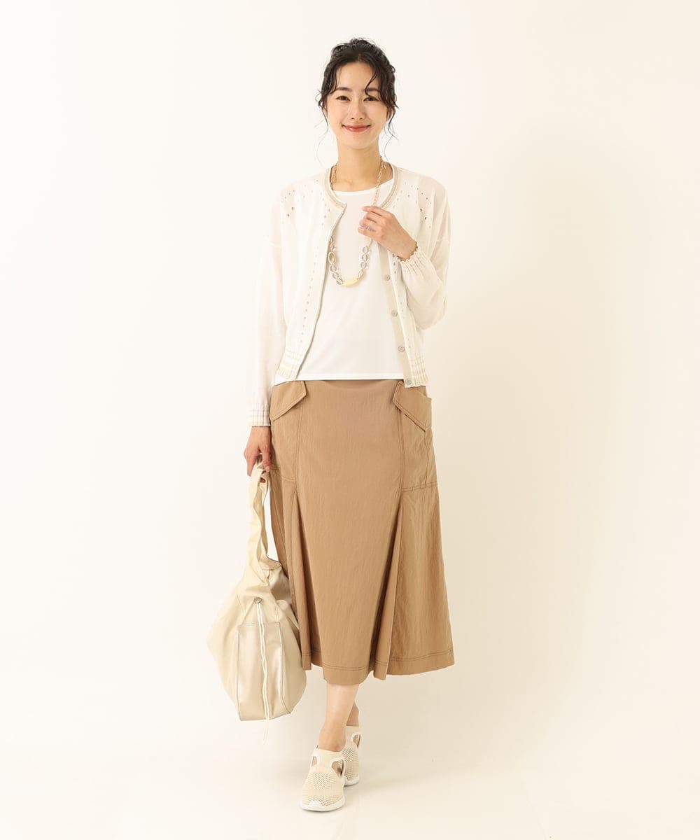 RP2GQ03095 HIROKO BIS(ヒロコ ビス) クリアパーツネックレス ベージュ