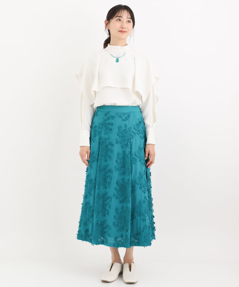 RP2GQ05090 HIROKO BIS(ヒロコ ビス) クリアパーツショートネックレス グリーン