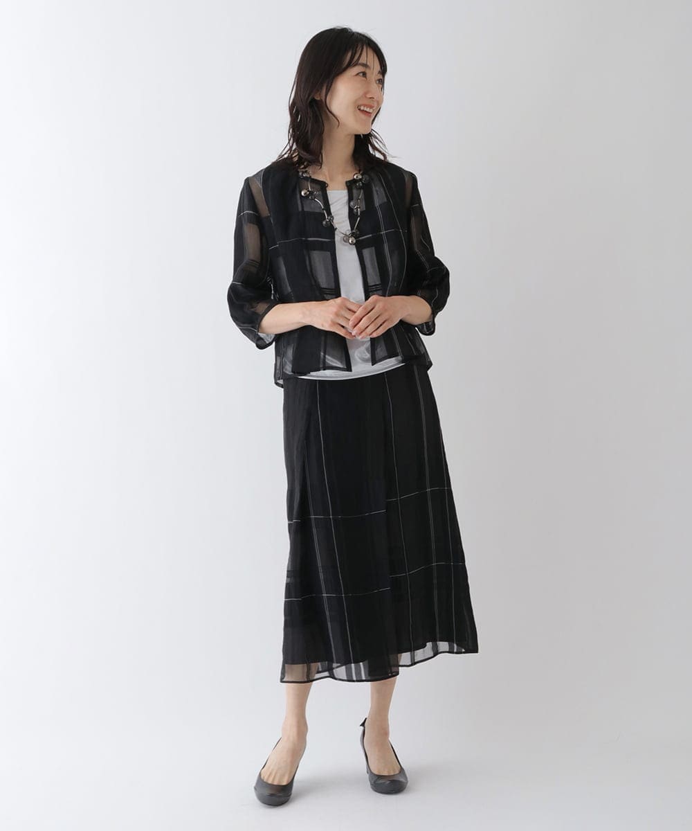RP2GT03120 HIROKO BIS(ヒロコ ビス) クリアパーツロングネックレス ブラック