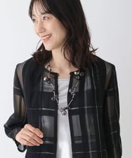 RP2GT03120 HIROKO BIS(ヒロコ ビス) クリアパーツロングネックレス ブラック