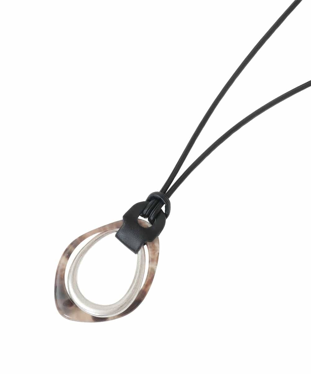 RP2HA03090 HIROKO BIS(ヒロコ ビス) 樹脂メタルパーツネックレス ブラック