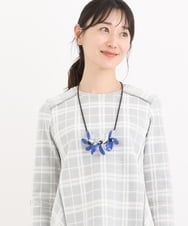 RP2HP06130 HIROKO BIS(ヒロコ ビス) フラワーアクリルデザインネックレス ブルー