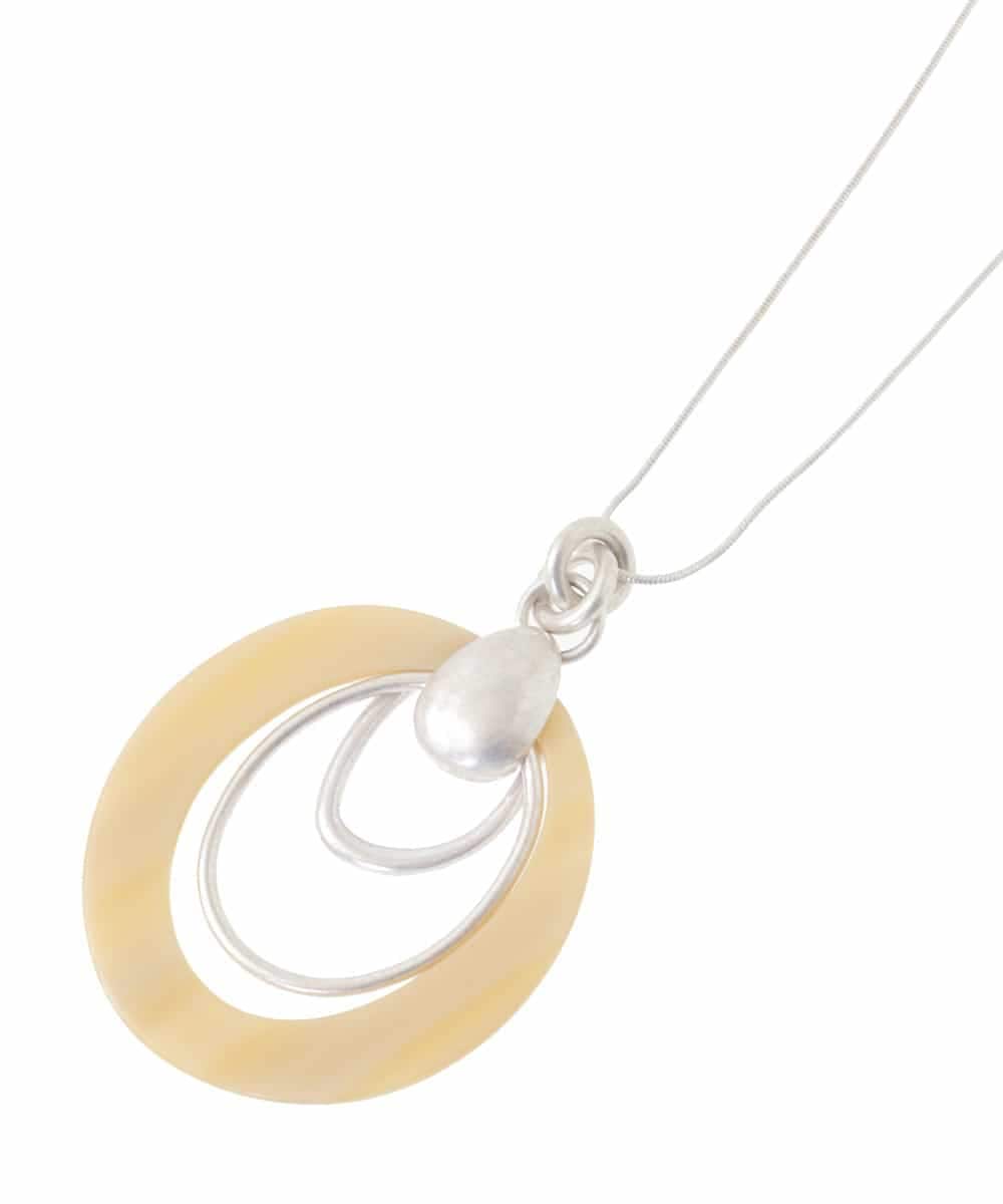 RP2HV02090 HIROKO BIS(ヒロコ ビス) 樹脂パーツモチーフネックレス アイボリー