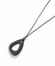RP2JB01090 HIROKO BIS(ヒロコ ビス) レザーモチーフネックレス ブラック