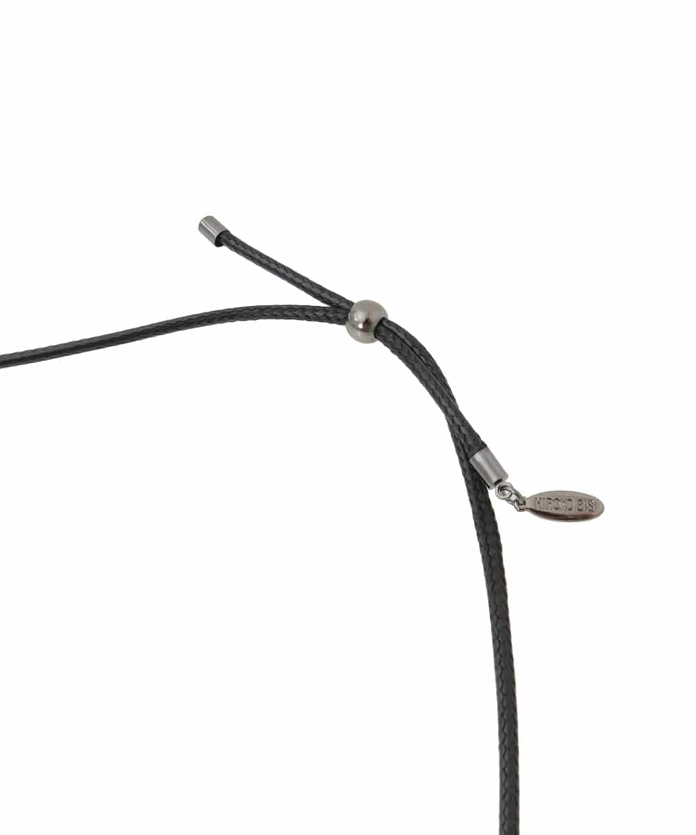 RP2JB01090 HIROKO BIS(ヒロコ ビス) レザーモチーフネックレス ブラック