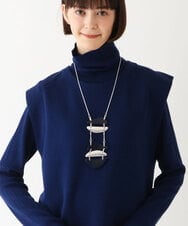 RP2LT01100 HIROKO BIS(ヒロコ ビス) 【リバーシブル】バイカラーネックレス シルバー✕ネイビー（ブルー）