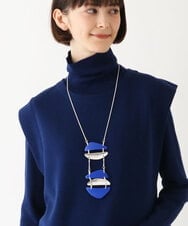 RP2LT01100 HIROKO BIS(ヒロコ ビス) 【リバーシブル】バイカラーネックレス シルバー✕ネイビー（ブルー）