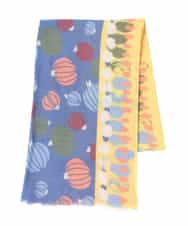 RP3AE05090 HIROKO BIS(ヒロコ ビス) 幾何プリント起毛ストール イエロー