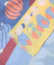 RP3AE05090 HIROKO BIS(ヒロコ ビス) 幾何プリント起毛ストール イエロー