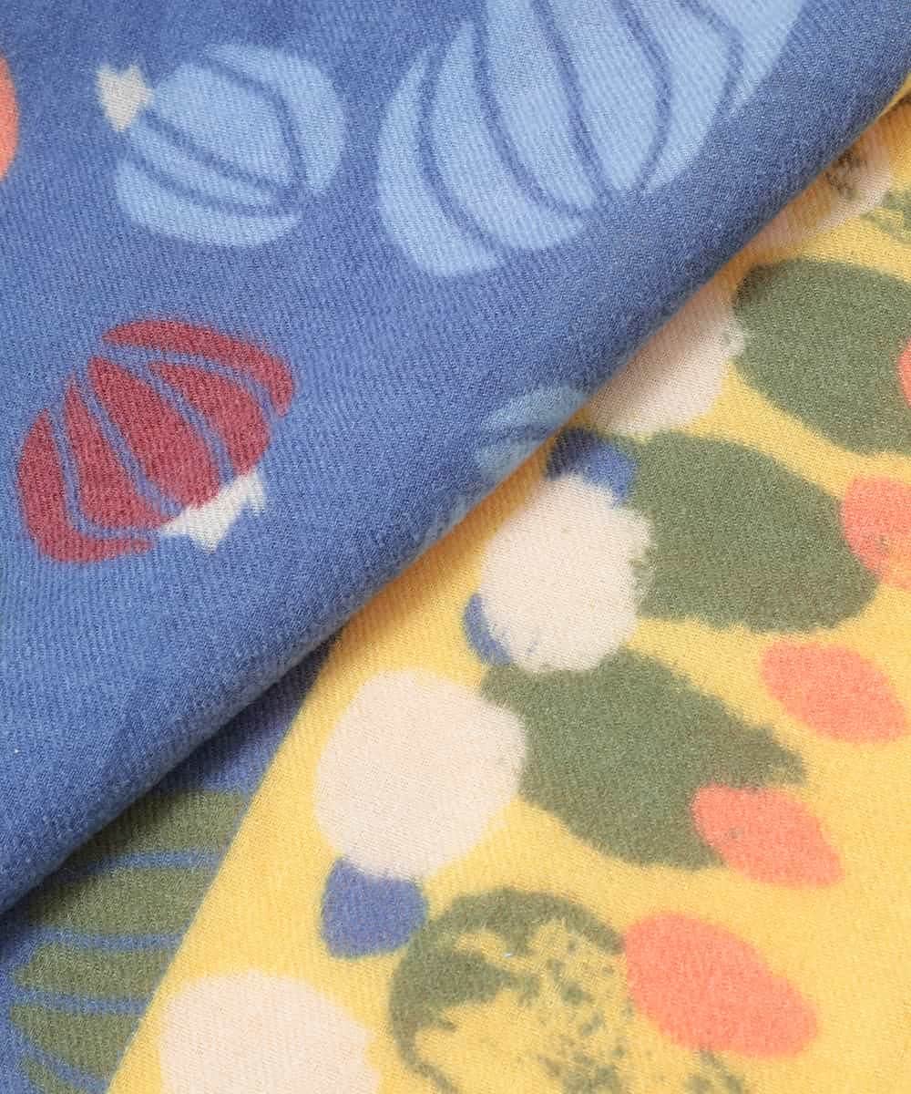 RP3AE05090 HIROKO BIS(ヒロコ ビス) 幾何プリント起毛ストール イエロー