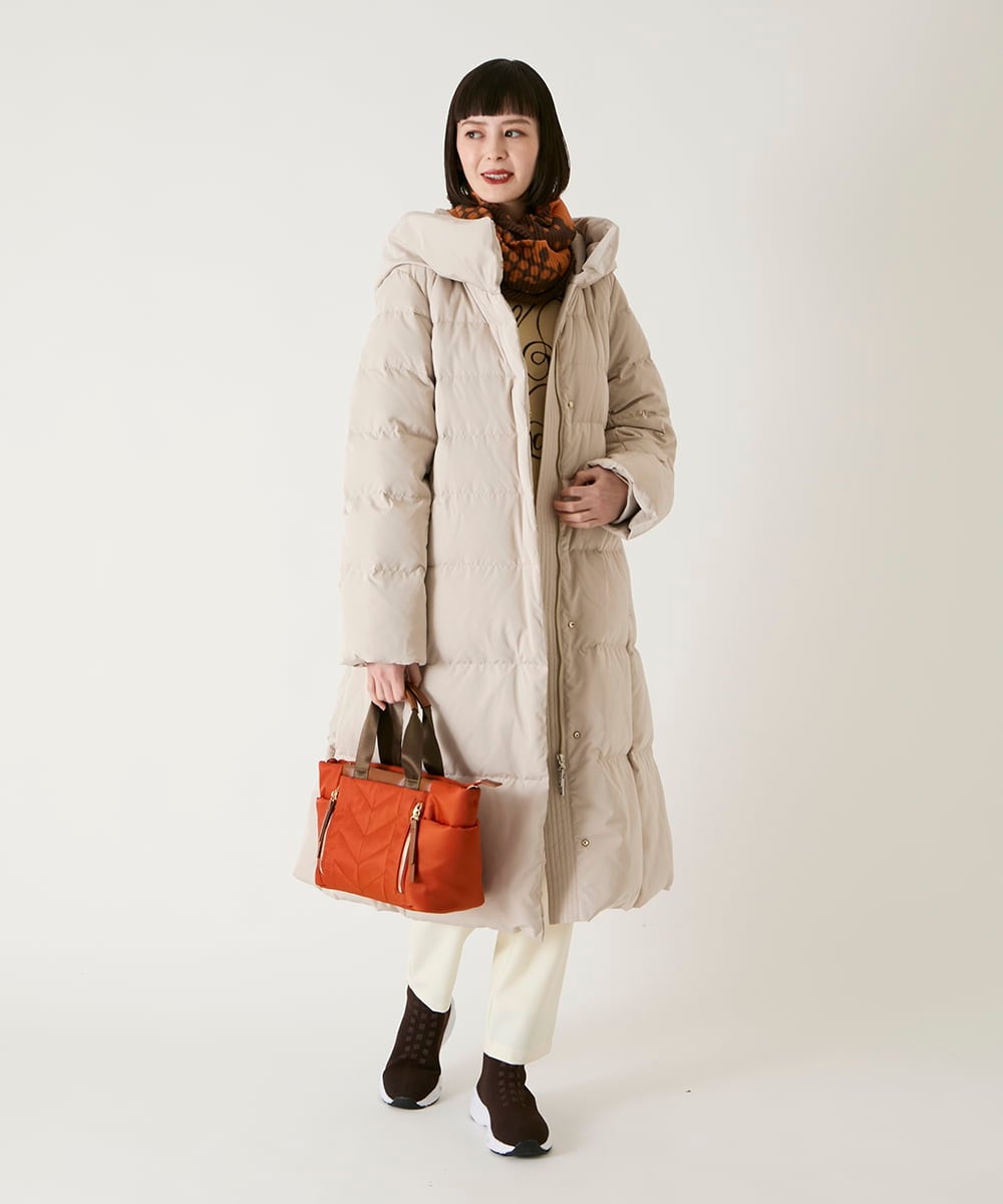 RP3AE06090 HIROKO BIS(ヒロコ ビス) ドットプリーツストール /洗える ブルー