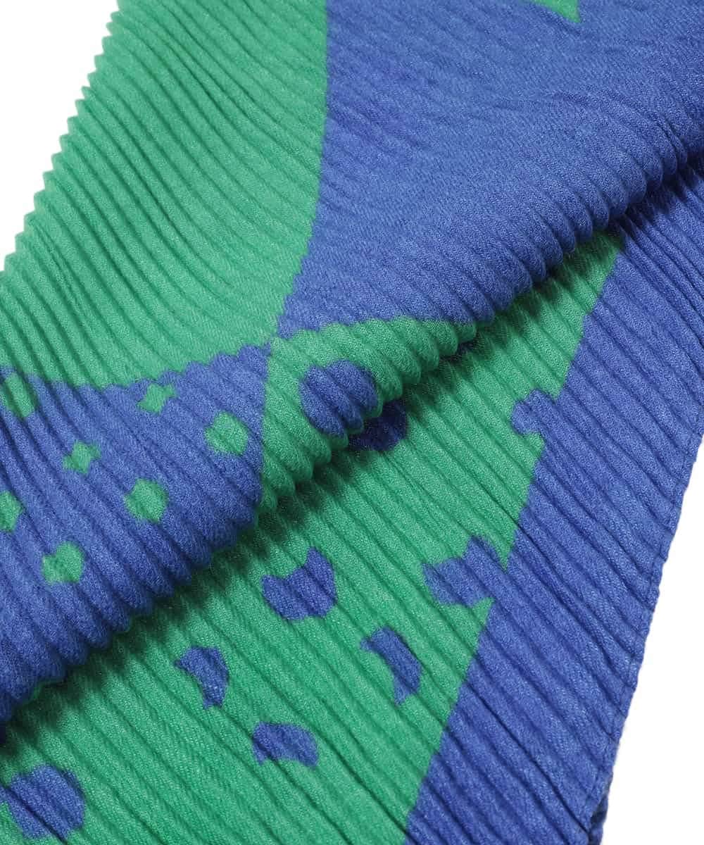 RP3AE06090 HIROKO BIS(ヒロコ ビス) ドットプリーツストール ブルー