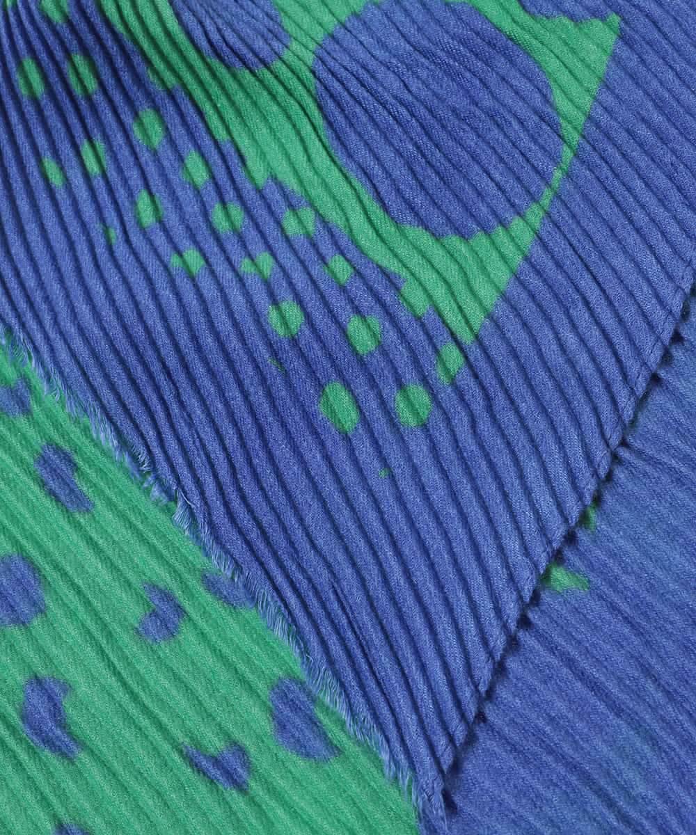 RP3AE06090 HIROKO BIS(ヒロコ ビス) ドットプリーツストール ブルー