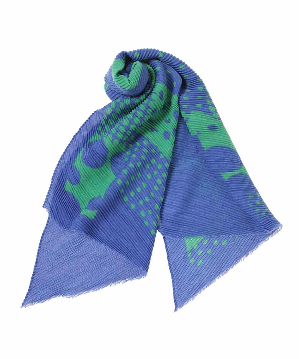 RP3AE06090 HIROKO BIS(ヒロコ ビス) ドットプリーツストール ブルー