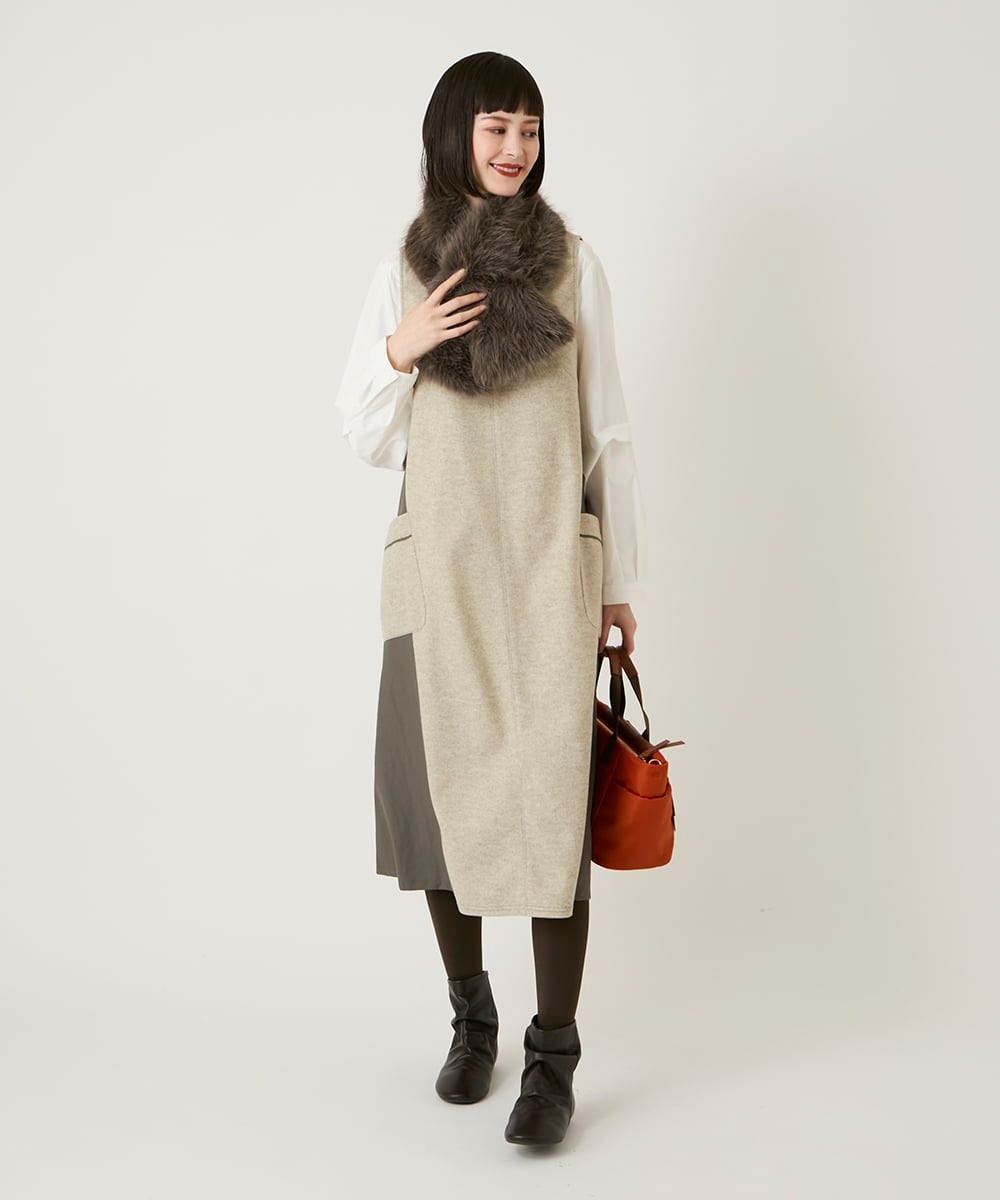 RP3AE08060 HIROKO BIS(ヒロコ ビス) ロングファーティペット ブラウン