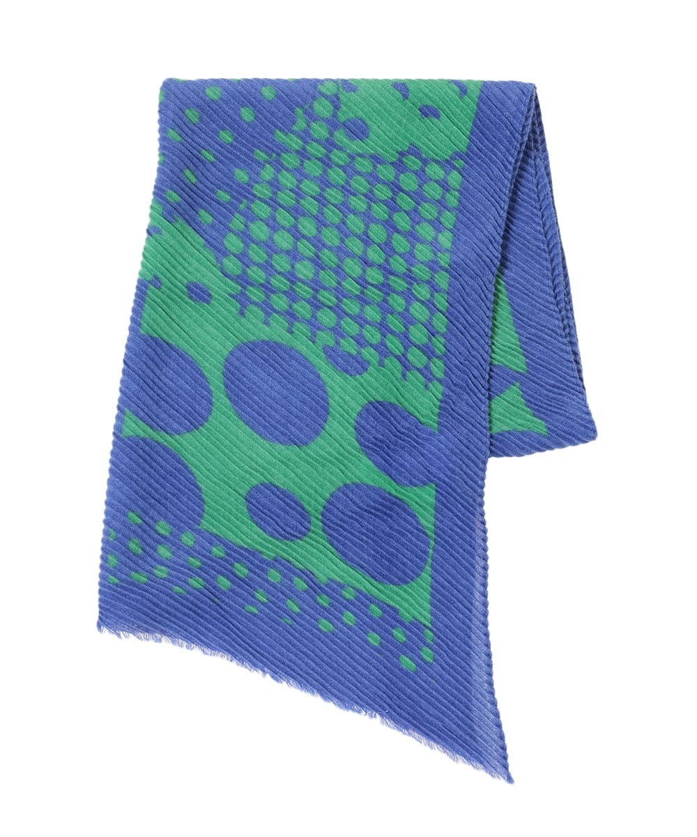 RP3CE06090 HIROKO BIS(ヒロコ ビス) ドットプリーツストール /洗える ブルー