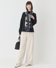 RP3CE06090 HIROKO BIS(ヒロコ ビス) ドットプリーツストール /洗える ブルー