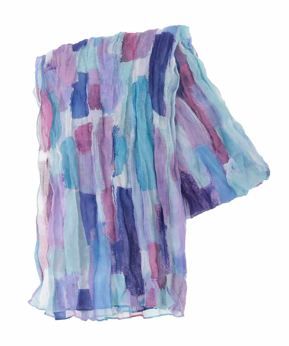 RP3DD06090 HIROKO BIS(ヒロコ ビス) ワッシャープリントストール ブルー