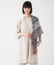 RP3EA14090 HIROKO BIS(ヒロコ ビス) スカーフ柄マルチWAYストール /洗える ベージュ