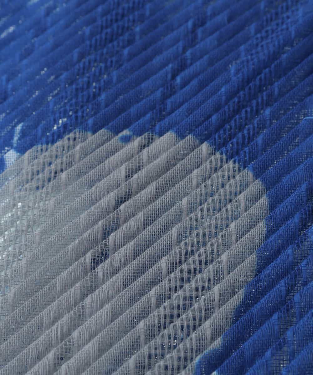 RP3EV03080 HIROKO BIS(ヒロコ ビス) プリーツスカーフ /洗える ブルー