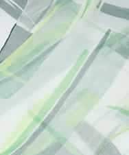 RP3FB05090 HIROKO BIS(ヒロコ ビス) ブロッキングプリントひし形ストール /洗える グリーン