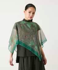 RP3FD05090 HIROKO BIS(ヒロコ ビス) マルチウェイスカーフ柄プリントストール グリーン