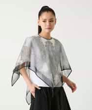 RP3FD05090 HIROKO BIS(ヒロコ ビス) マルチウェイスカーフ柄プリントストール ホワイト