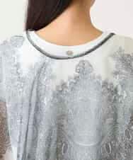 RP3FD05090 HIROKO BIS(ヒロコ ビス) マルチウェイスカーフ柄プリントストール ホワイト